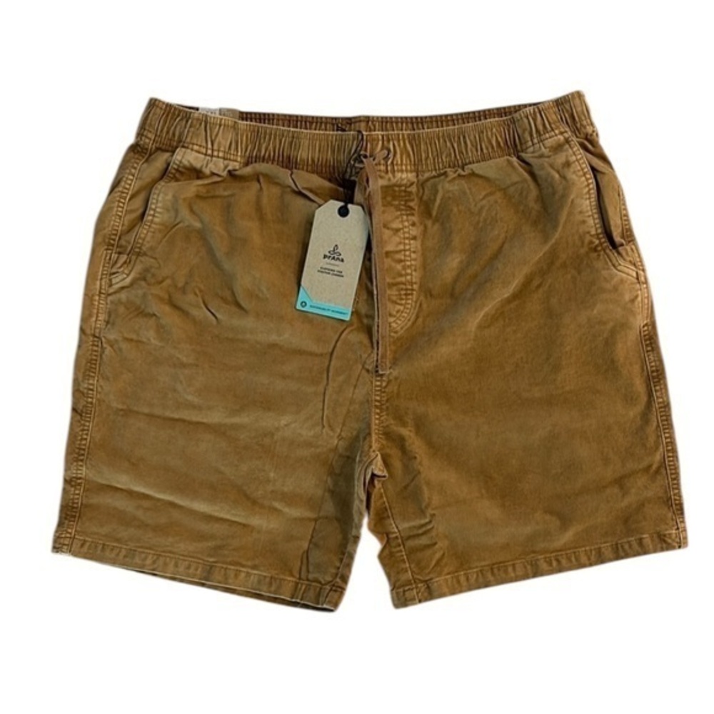 Prana Canyon Camp corduroy shorts size XXL tan NWT